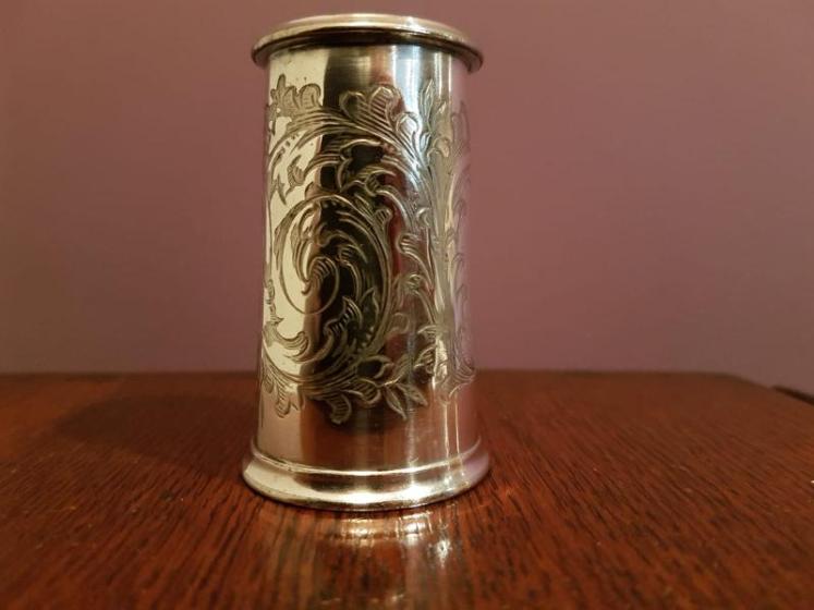 Engraved Silver Spirit Measure - Image 2