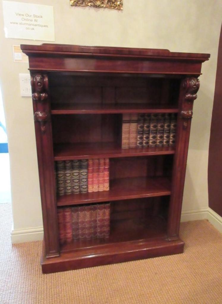 Top Quality Mid Victorian Mahogany Open Bookcase - Image 1