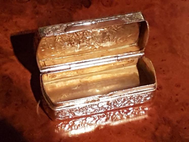 Embossed Silver Pill Box - Image 3