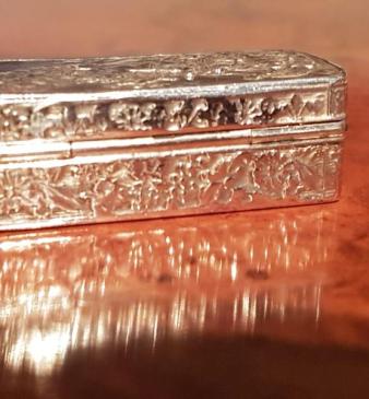 Embossed Silver Pill Box