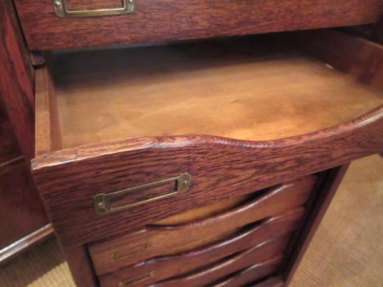 Edwardian Period Tambour Front Filing Cabinet - Image 4