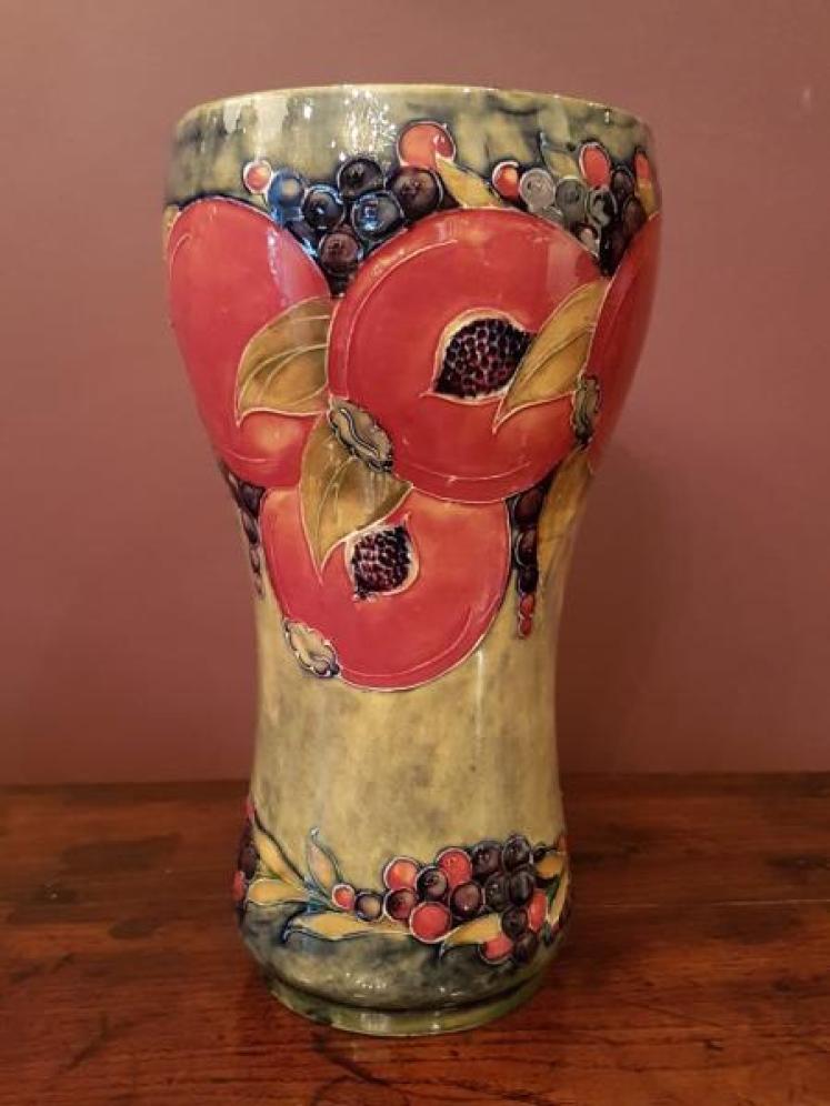 Superb Early Moorcroft Ochre Ground Pomegranate Vase - Image 1