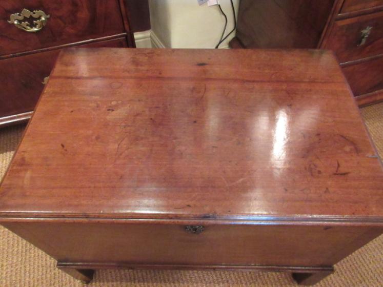 George III Period Antique Mahogany Silver Chest - Image 3
