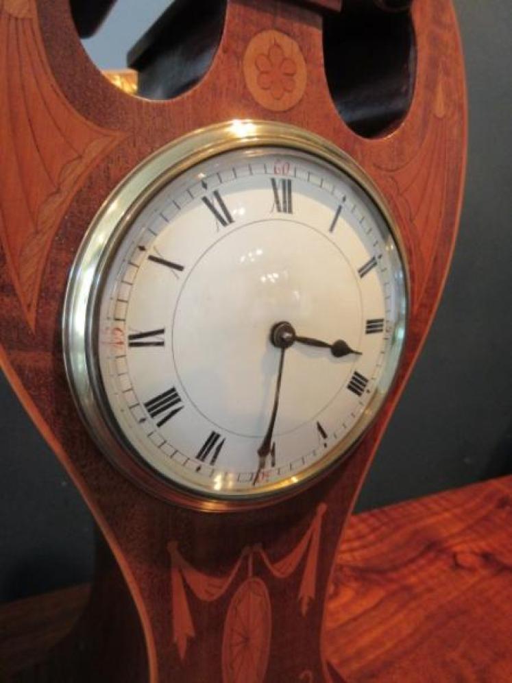 Fine Antique Sheraton Inlaid Mantel Clock - Image 2