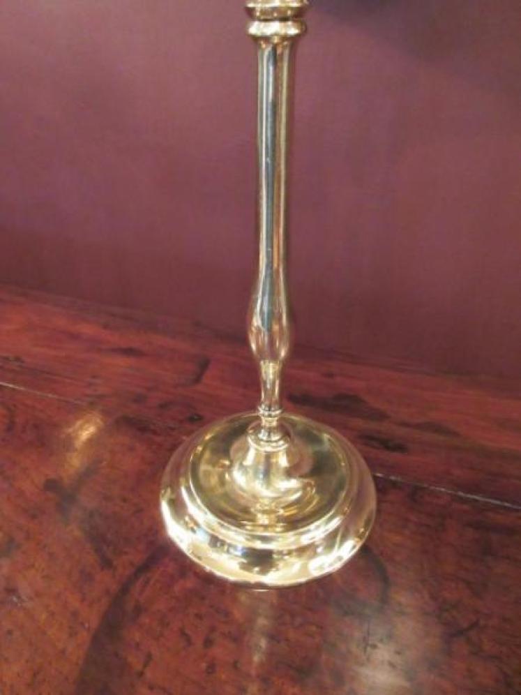 Tall Pair of Mid Victorian Cast Brass Candlesticks - Image 3