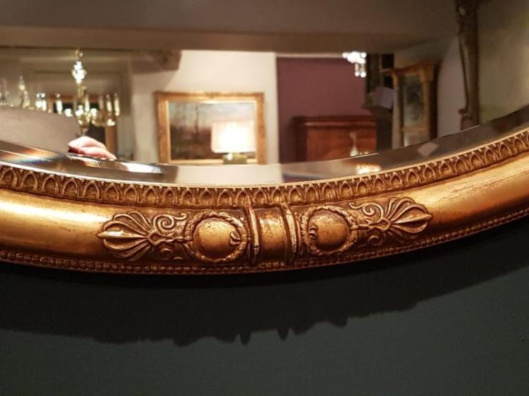 Superb Victorian Timber Gilt Oval Mirror  - Image 2