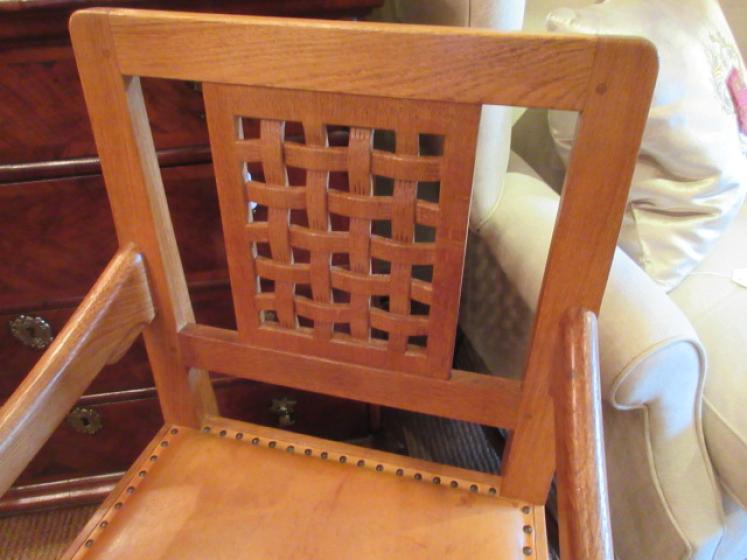 1950's Mouseman Adzed Oak Armchair - Image 3