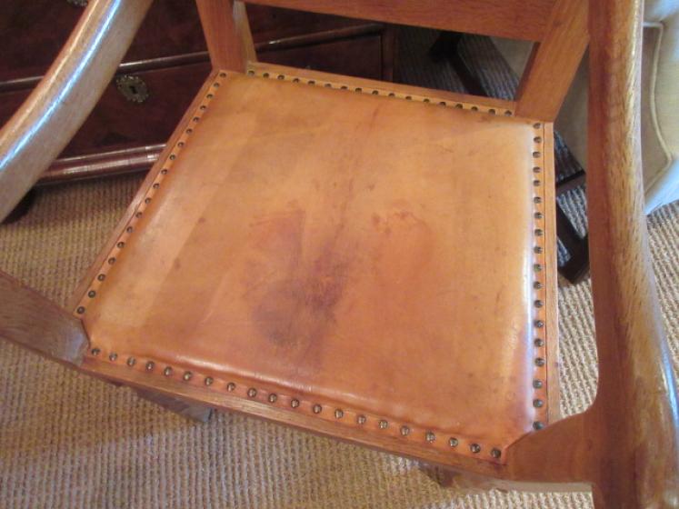 1950's Mouseman Adzed Oak Armchair - Image 4