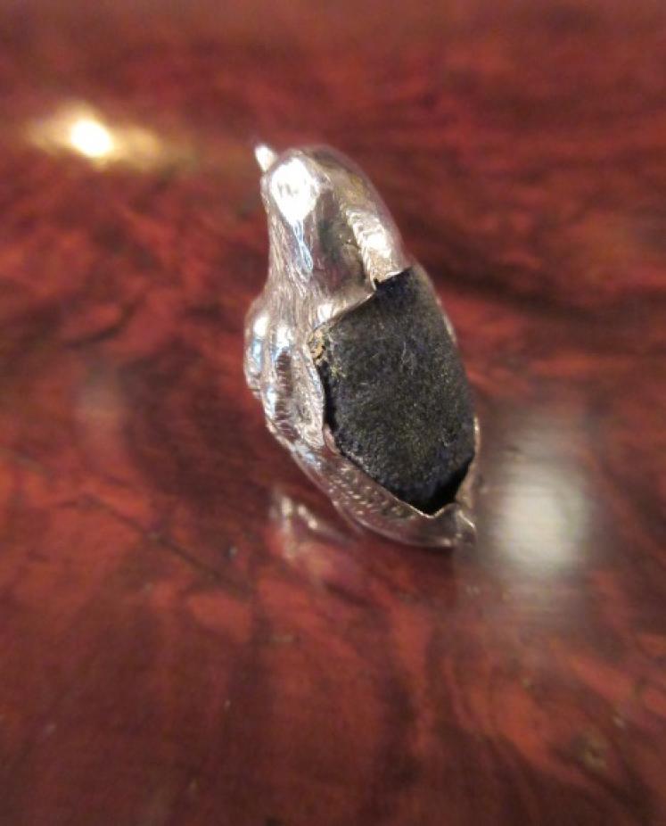 Edwardian Antique Novelty Silver Bird Pin Cushion - Image 4