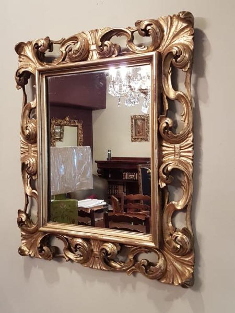Antique Victorian Timber Gilt Mirror - Image 2