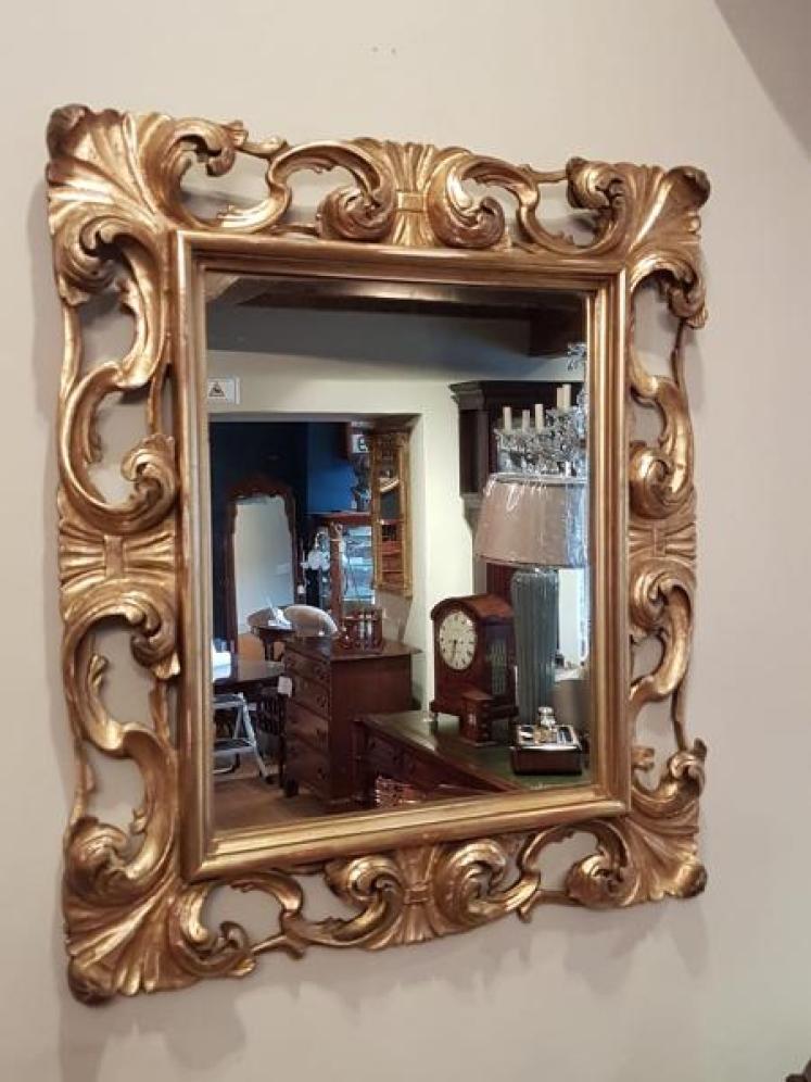 Antique Victorian Timber Gilt Mirror - Image 5