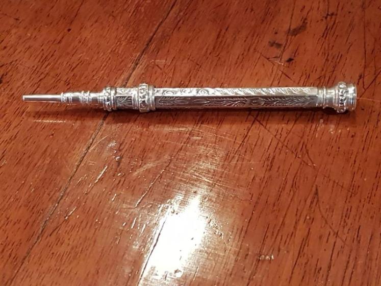 Edwardian Engraved Silver Propelling Pencil - Image 2
