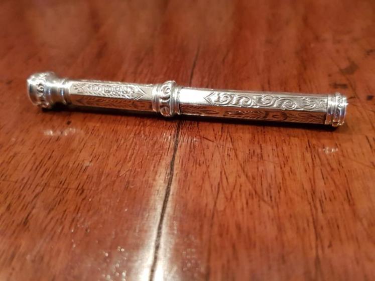 Edwardian Engraved Silver Propelling Pencil - Image 5