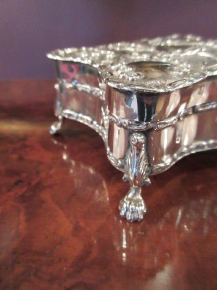 Edwardian Antique Silver Embossed Jewellery box - Image 3