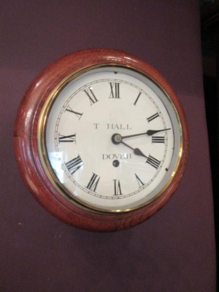 Small Victorian 8" Dial Mahogany Wall Clock - Image 1