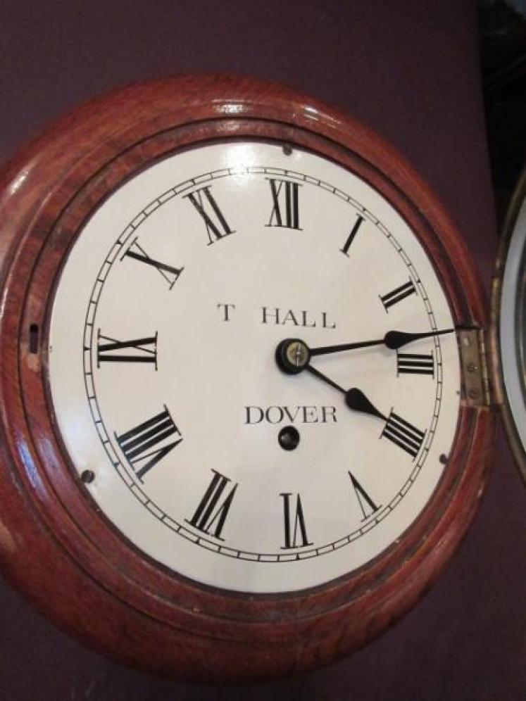 Small Victorian 8" Dial Mahogany Wall Clock - Image 2