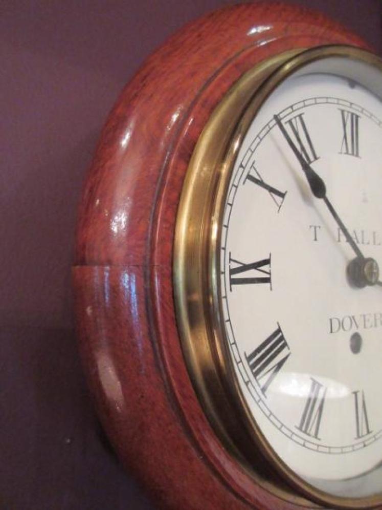 Small Victorian 8" Dial Mahogany Wall Clock - Image 3