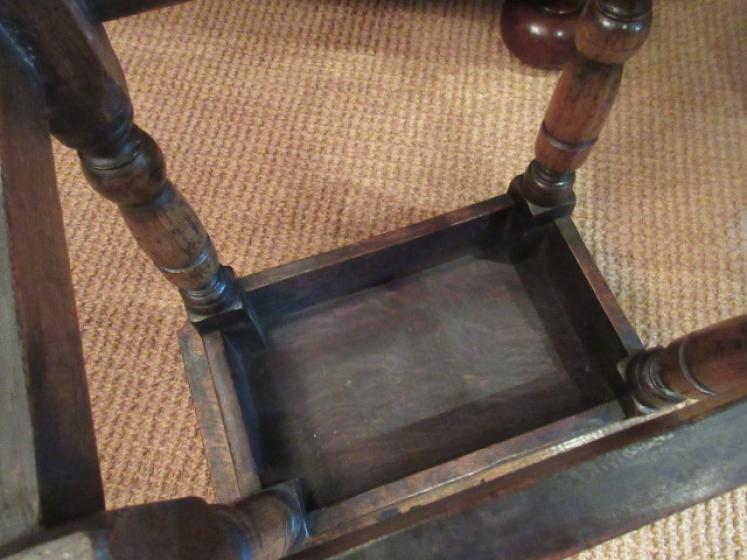 Antique Georgian Style Oak Joint Stool - Image 4