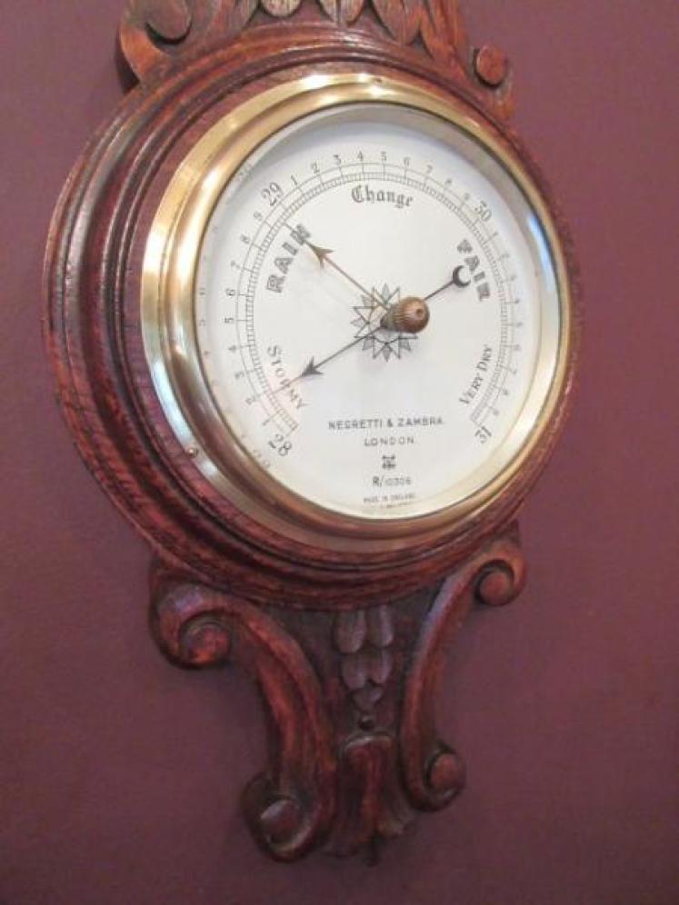 Small Antique Negretti & Zambra Banjo Barometer - Image 2