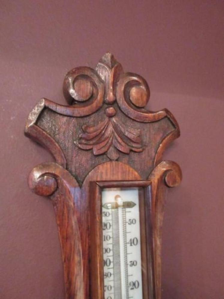 Small Antique Negretti & Zambra Banjo Barometer - Image 5