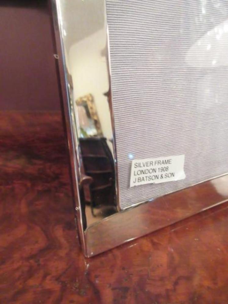 Large Edwardian Antique Silver Photo Frame - Image 3