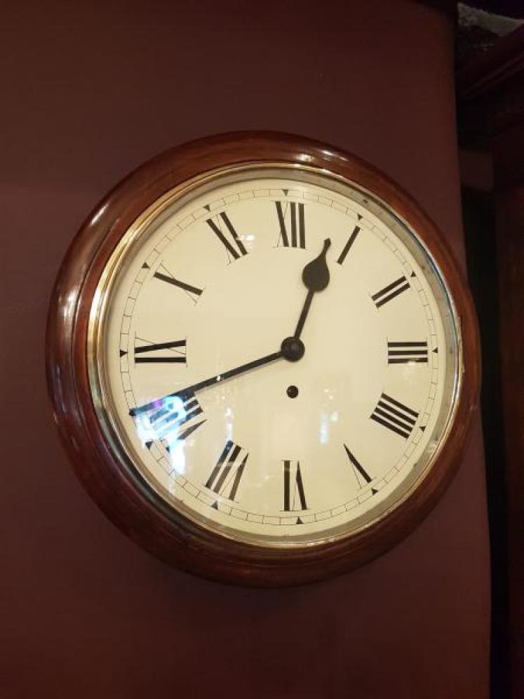 Late Victorian Walnut Cased 8 Day English Dial Clock - Image 1