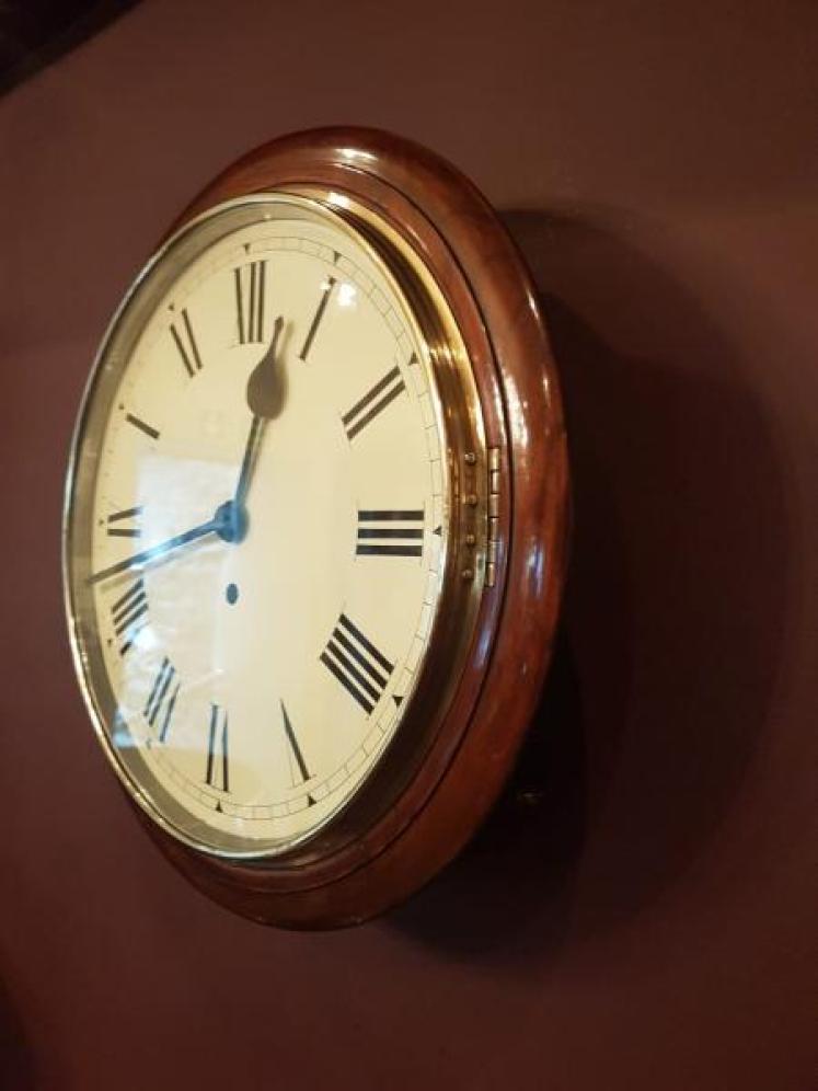 Late Victorian Walnut Cased 8 Day English Dial Clock - Image 2