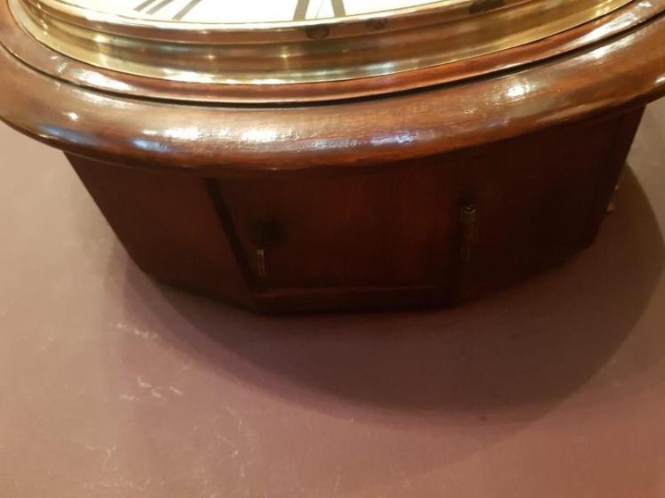 Late Victorian Walnut Cased 8 Day English Dial Clock - Image 4