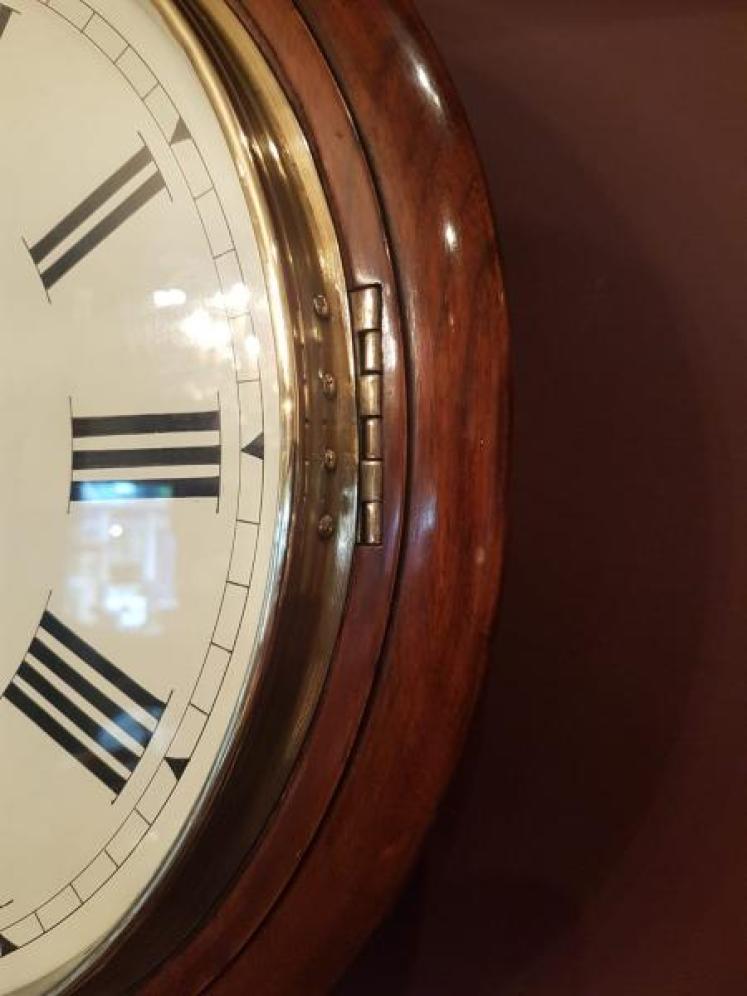 Late Victorian Walnut Cased 8 Day English Dial Clock - Image 5