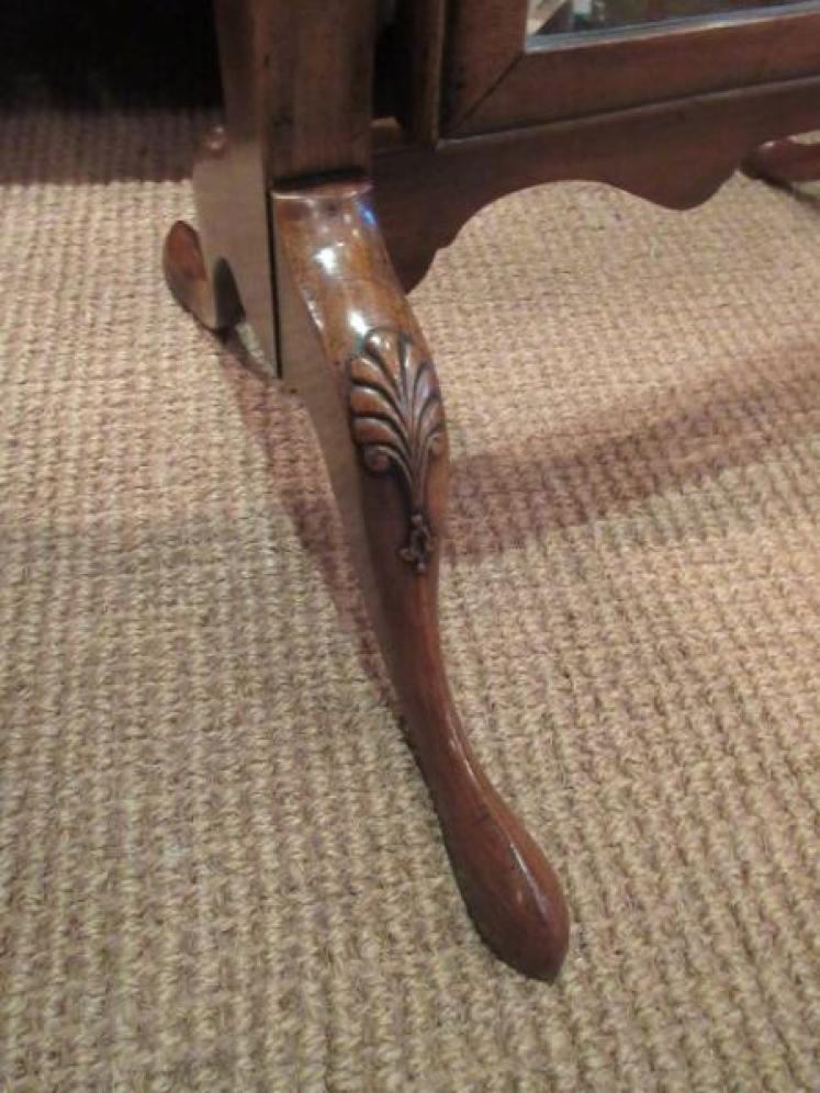 Late 19th Century Antique Walnut Cheval Mirror - Image 4