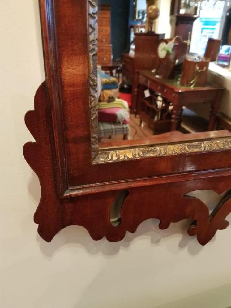 Antique George III Period Walnut Mirror - Image 3