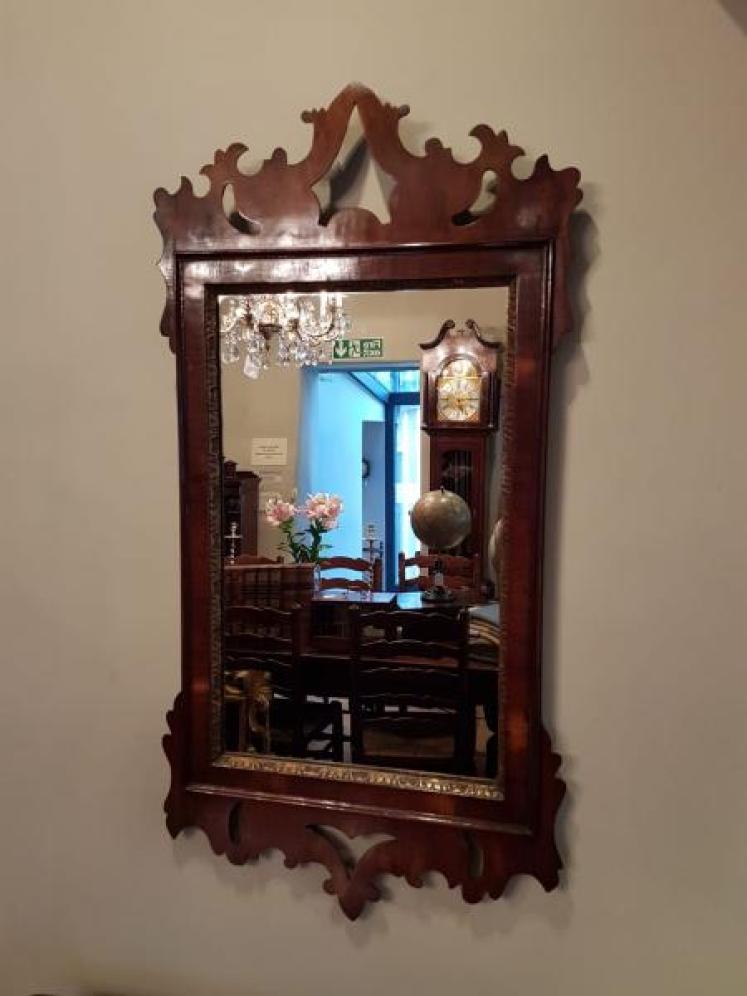 Antique George III Period Walnut Mirror - Image 5