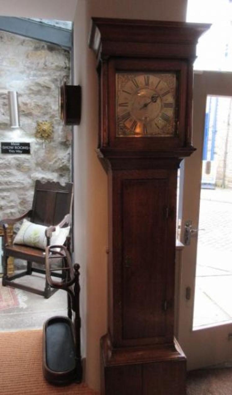 Mid Georgian Oak Cottage Longcase Clock - Image 5