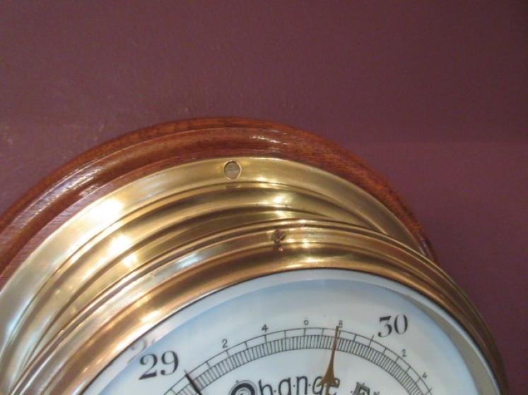 Victorian Antique London Bulkhead Marine Barometer - Image 5