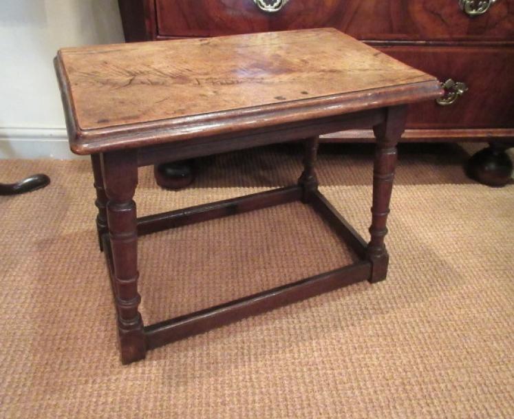 Large George III Period Antique Oak Joint Stool - Image 1