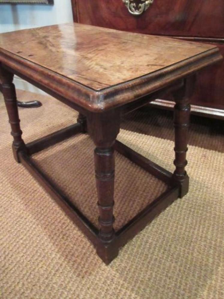 Large George III Period Antique Oak Joint Stool - Image 3