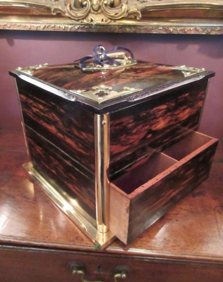 Superb Mid Victorian Coromandel Secret Drawer Box - Image 2