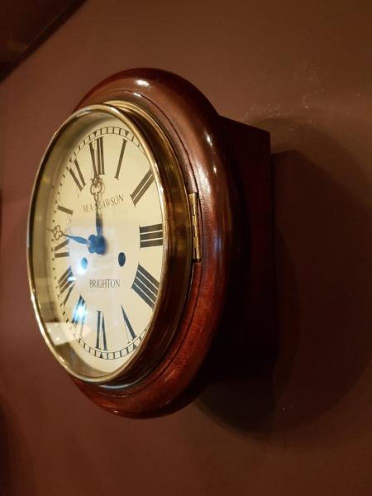 Antique Victorian 8 Day Bell Chiming Dial Clock - Image 2