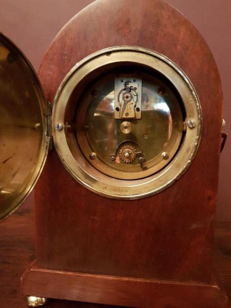 Late Victorian Harrods of London Inlaid Mantel Clock - Image 3