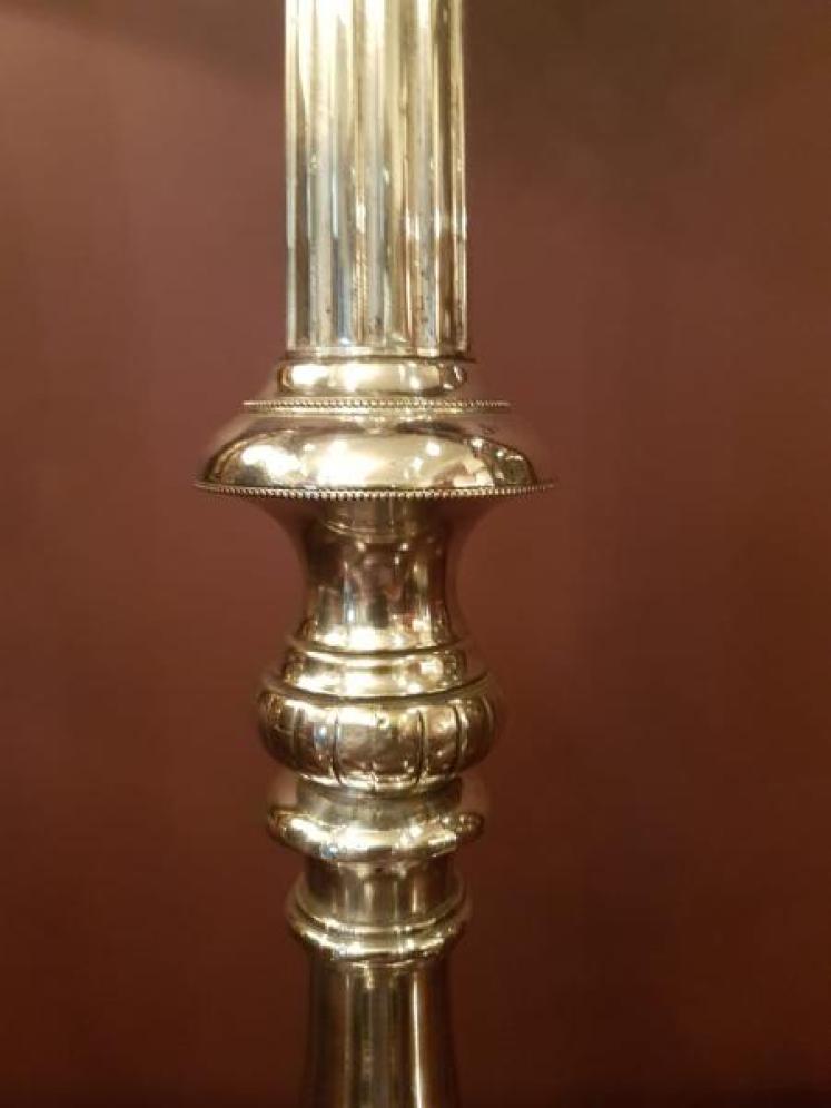 Superb Pair of Antique Silver Plated Pricket Candlesticks - Image 3