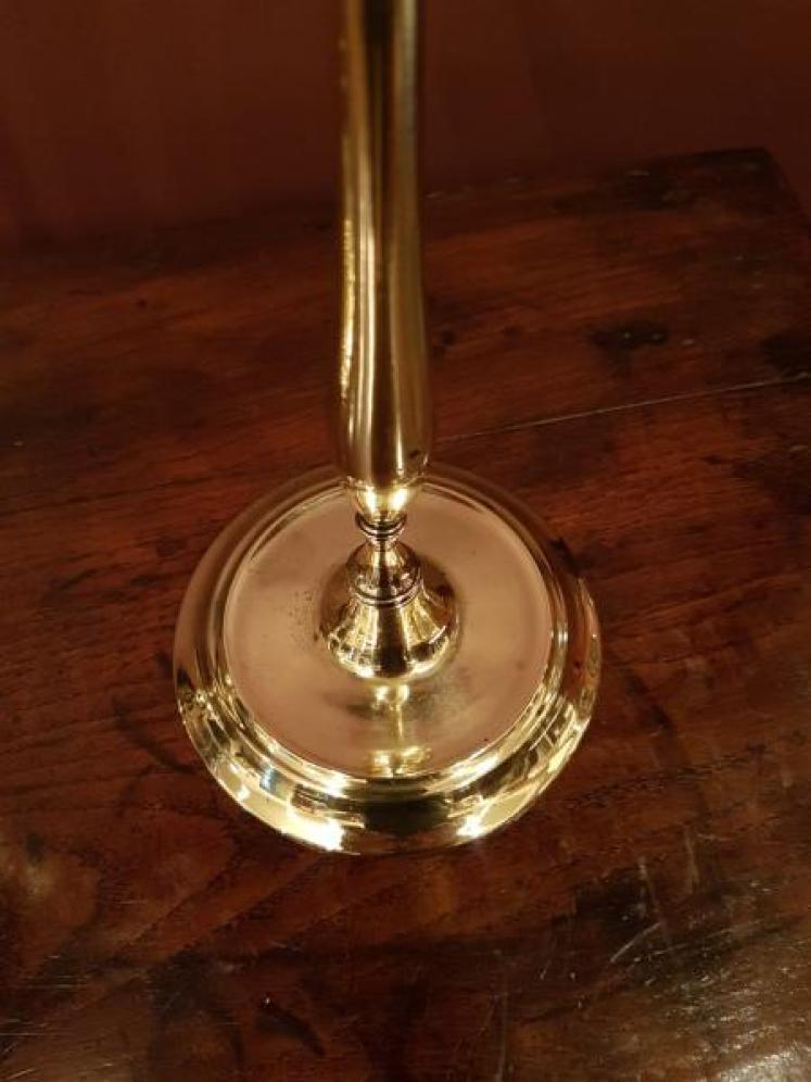 Large Pair Of Victorian Cast Brass Candlesticks - Image 3