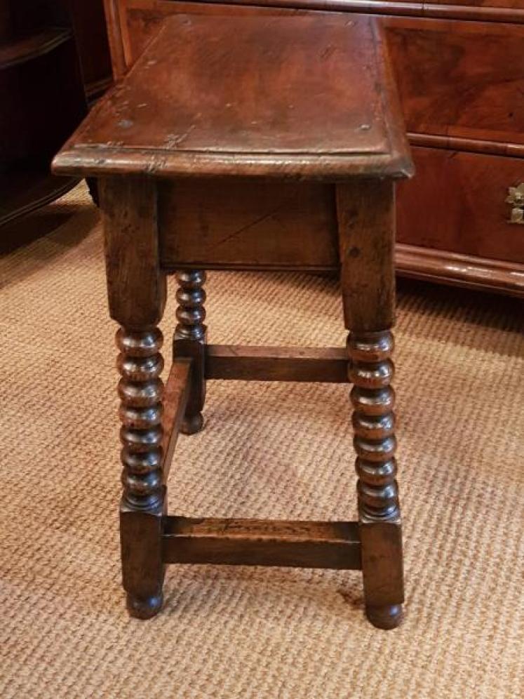 Antique George III Oak Joint Stool - Image 2