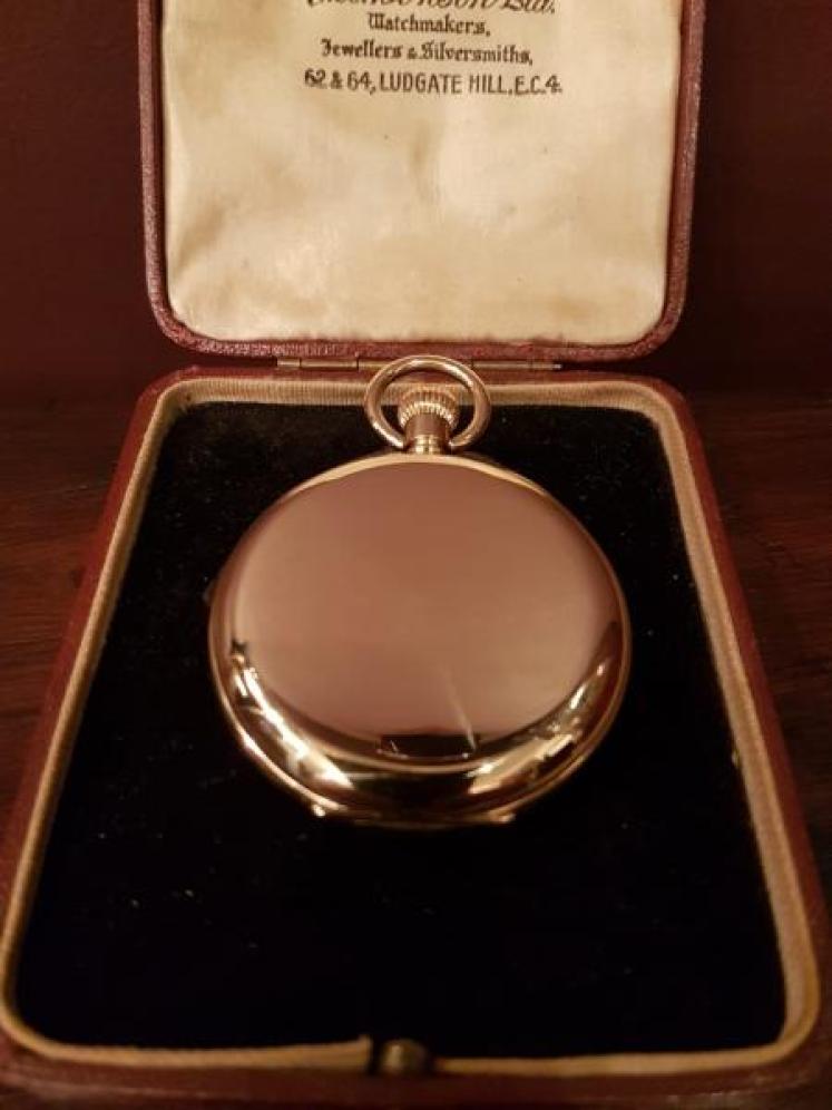 George V Period 9ct Gold Benson Pocket Watch - Image 2