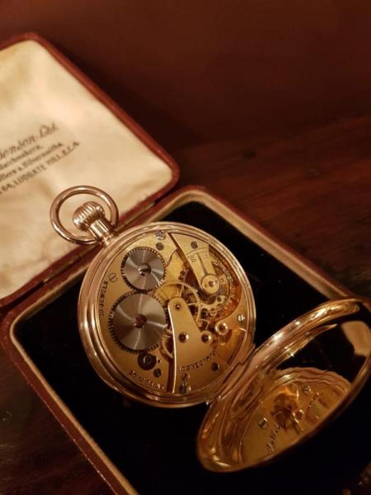 George V Period 9ct Gold Benson Pocket Watch - Image 3