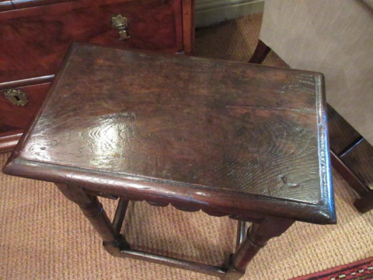 George I Period Antique Oak Joint Stool - Image 2