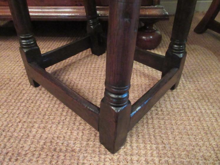 George I Period Antique Oak Joint Stool - Image 5