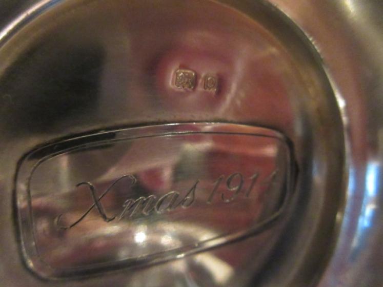 Large Antique Silver Novelty Bell Inkwell - Image 5