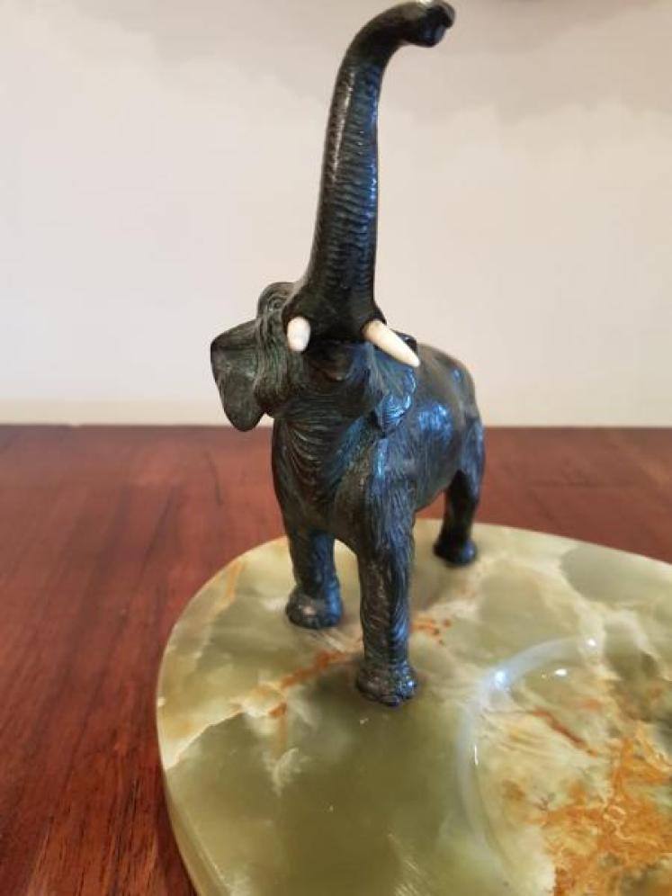 1920's Bronze Elephant Desk Tidy - Image 3