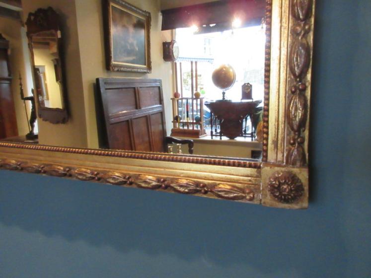 19th Century Timber & Plaster Gilt Oblong Mirror - Image 4