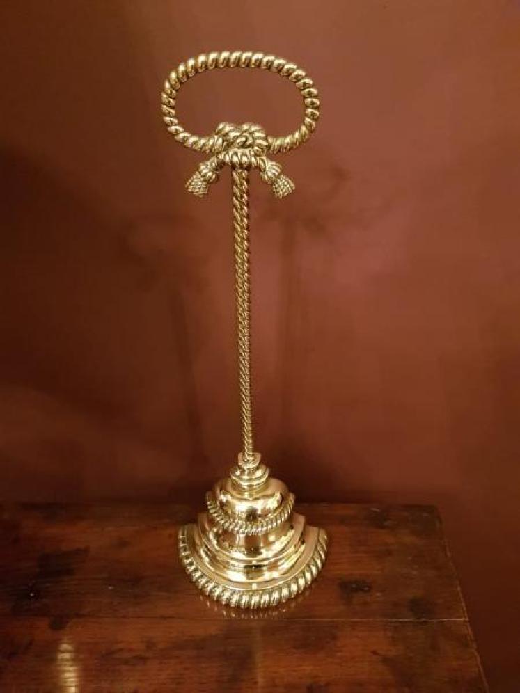Superb Victorian Cast Brass Door Stop by Tonks - Image 1
